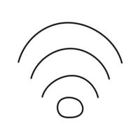 sinal de wi-fi de ilustração vetorial desenhada à mão vetor