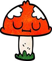 cogumelo venenoso de desenho animado vetor