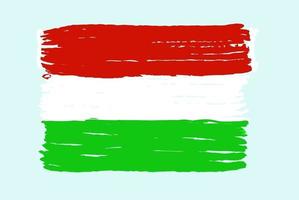 bandeira nacional da Hungria isolada em um fundo branco. ilustração vetorial vetor