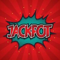 jackpot surpresa quadrinhos discurso bolha vetor