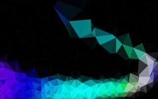 capa de mosaico de triângulo de vetor de arco-íris multicolorido escuro.
