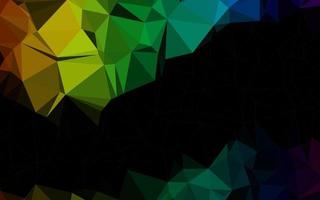 capa de mosaico de triângulo de vetor de arco-íris multicolorido escuro.
