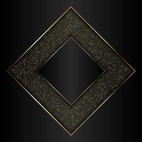 ouro decorativo e design de diamante preto vetor