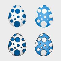 ovos de páscoa com padrões vetor