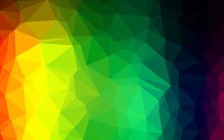 multicolor escuro, vetor de arco-íris brilhando com fundo triangular.