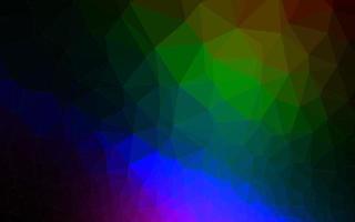 multicolor escuro, vetor de arco-íris brilhante modelo triangular.