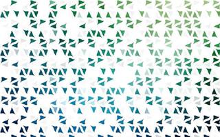 padrão de vetor azul claro e verde em estilo poligonal.