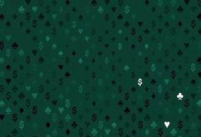 capa de vetor verde claro com símbolos de jogo.