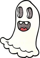 fantasma assustador de doodle de desenho animado vetor