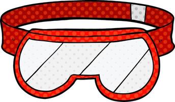 óculos de segurança de desenho animado vetor