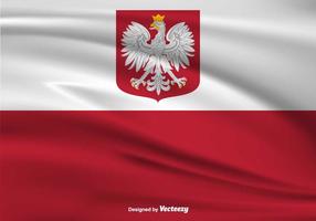 Bandeira polonesa do vetor da águia