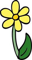 flor de primavera doodle de desenho animado vetor