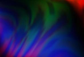 multicolor escuro, padrão de vetor de arco-íris com linhas ovais.
