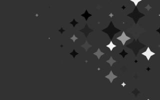 textura leve prata, cinza vector com belas estrelas.