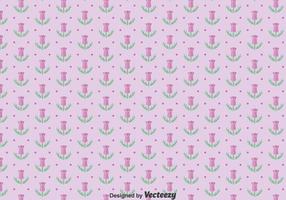 Purple Thistle Flowers Pattern Sem Costura vetor