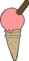 sorvete de desenho animado vetor