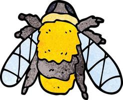 abelha rabiscada de desenho animado vetor