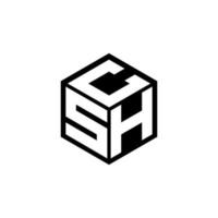 design de logotipo de carta shc com fundo branco no ilustrador. logotipo vetorial, desenhos de caligrafia para logotipo, pôster, convite, etc. vetor