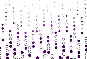 pano de fundo vector roxo claro com pontos.