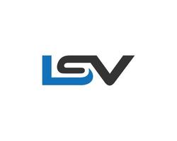 ilustração de modelo de design de logotipo de conceito de letra lsv em vetor. vetor