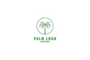 ideia de ilustração vetorial de design de logotipo de palma vetor