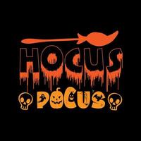 letras de tipografia hocus pocus para camiseta vetor