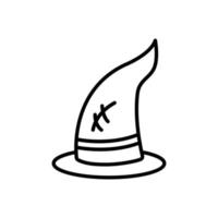 ilustração de ícone de linha de chapéu de bruxa. ícone relacionado ao dia das bruxas. estilo de ícone de linha. design simples editável vetor