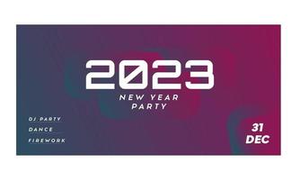 fundo de banner de festa de ano novo abstrato de 2023 vetor