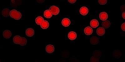 modelo de vetor vermelho escuro com sinais de gripe.