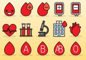 Ícones de movimentação de sangue vetor