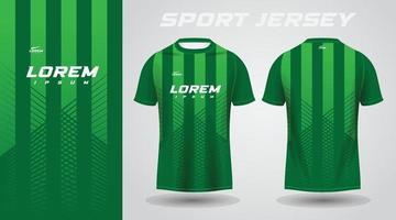 design de camisa esportiva de camisa verde vetor