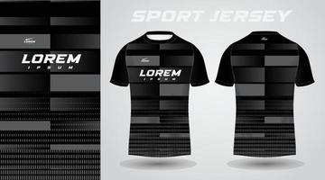 design de camisa esportiva de camisa preta vetor