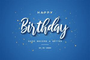 festa de aniversário azul '' feliz aniversário '' fundo vetor