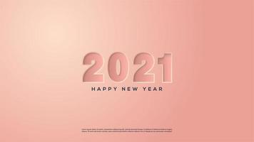 fundo 2021 com números rosa vetor