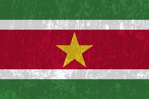 bandeira do suriname, cores oficiais e proporção. ilustração vetorial. vetor