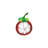 ícone de fruta mangostão vetor