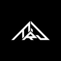 design criativo do logotipo da letra frj com gráfico vetorial, logotipo simples e moderno frj em forma de triângulo. vetor