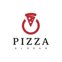 modelo de design de logotipo de pizza quente, ilustração de pizza picante vetor