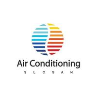 logotipo de ar condicionado, conceito de logotipo hvac vetor