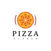 modelo de design de logotipo de pizza, símbolo de comida italiana vetor