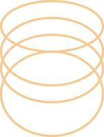 design de contorno oval mínimo vetor