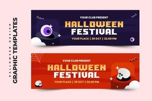 modelo de design gráfico de halloween simples e elegante que é fácil de personalizar vetor