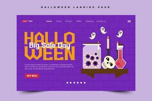 modelo de design gráfico de halloween simples e elegante que é fácil de personalizar vetor