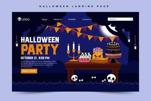 modelo de design gráfico de halloween simples e elegante que é fácil de personalizar vetor