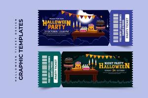 modelo de design gráfico de halloween simples e elegante que é fácil de personalizar vetor