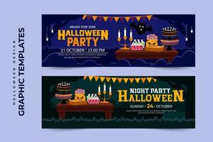 modelo de design gráfico de halloween simples e elegante que é fácil de personalizar vetor