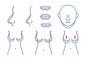 Ícone de cirurgia plástica vetor