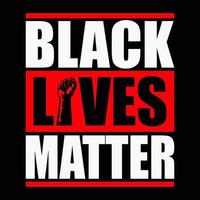 Vidas negras importam t-shirt para os direitos humanos dos negros. design de camiseta vetorial, pôster. vetor