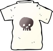 camiseta de caveira de desenho animado vetor