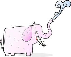 elefante feliz dos desenhos animados vetor